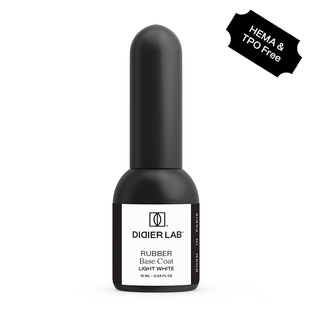 Base semipermanente, Rubber, light white, TPO & HEMA free, Didier Lab, 10ml
