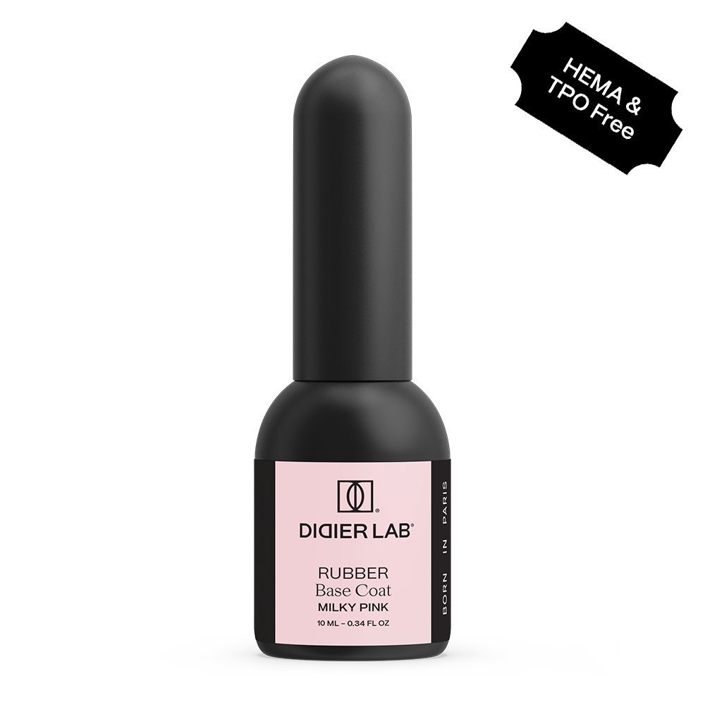 Base semipermanente, Rubber, milky pink, TPO & HEMA free, Didier Lab, 10ml