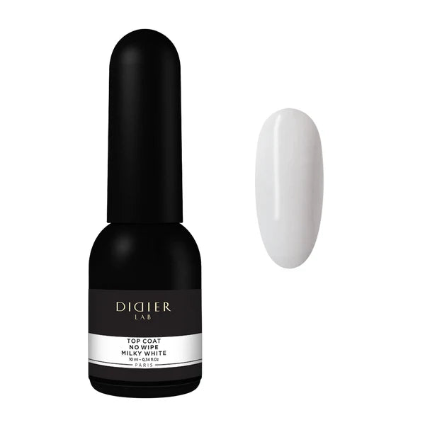 Top coat no wipe, Milky White, HEMA & TPO free, Didier lab, 10ml