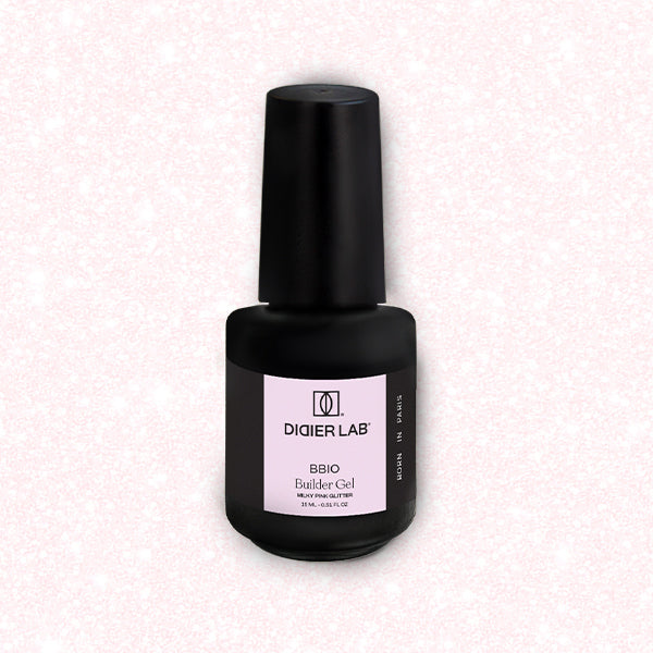 Builder Gel BBIO "Didier Lab" Milky Pink Glitter, 15ml