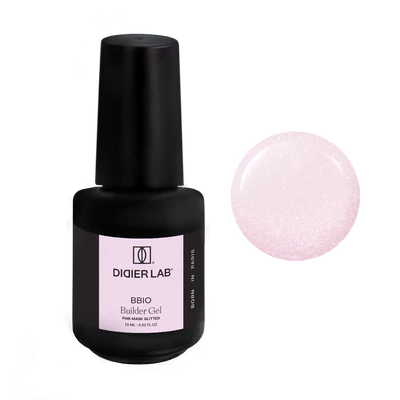 Builder Gel BBIO "Didier Lab" HEMA & TPO free, Pink Mask Glitter, 15ml