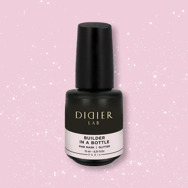 Builder Gel in boccetta, Pink Mask Glitter, Didier Lab, 15ml