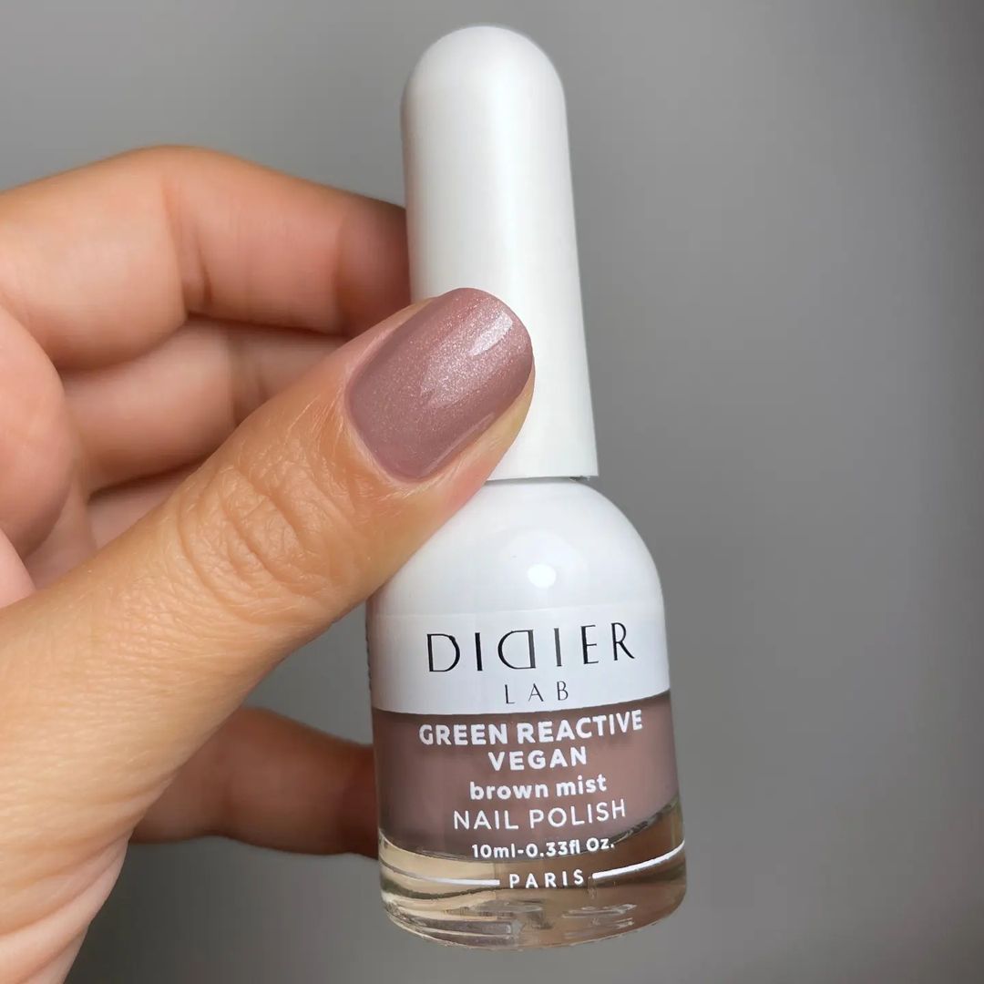 Smalto per unghie, Green reactive, Vegan, brown mist, Didier Lab, 10ml