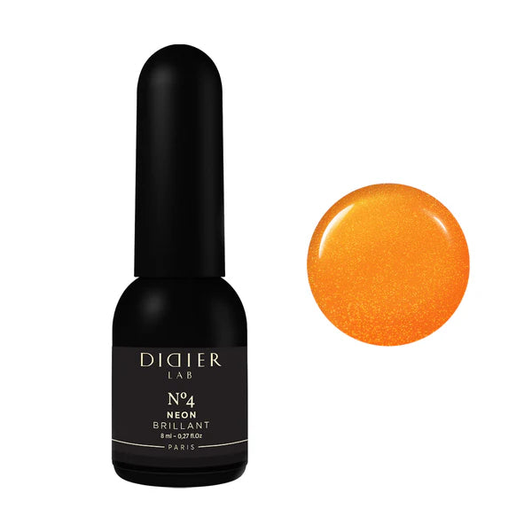 Smalto semipermanente, HEMA &TPO free, Brillant NEON, No4, Didier Lab, 8ml
