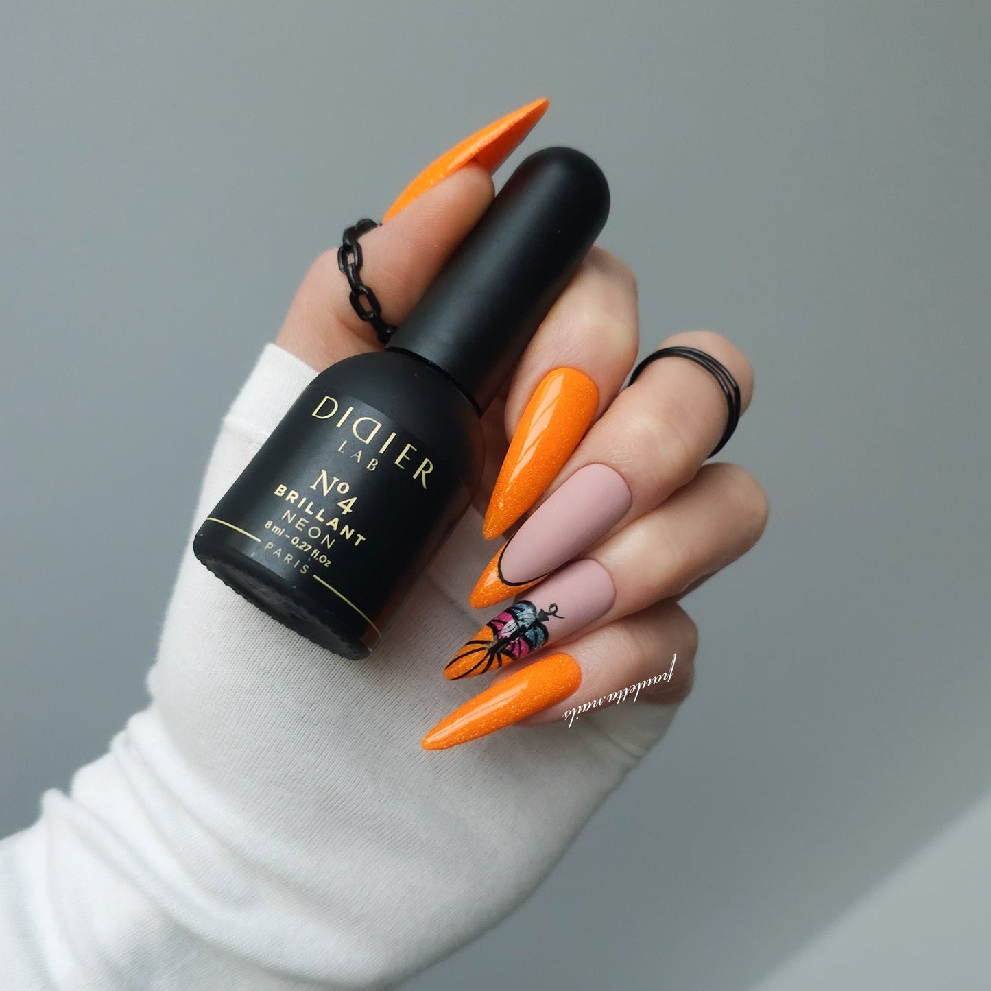 Smalto semipermanente, HEMA &TPO free, Brillant NEON, No4, Didier Lab, 8ml