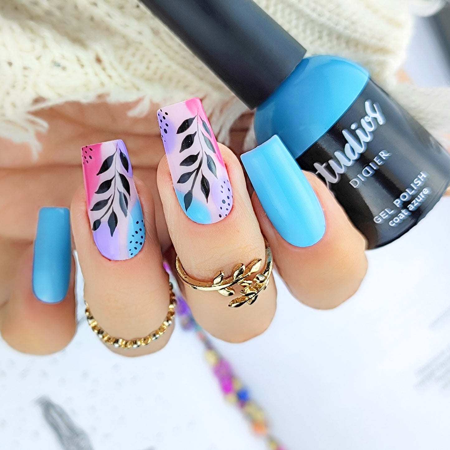 Smalto semipermanente, Studios, TPO free, coat azure, Didier Lab, 8ml