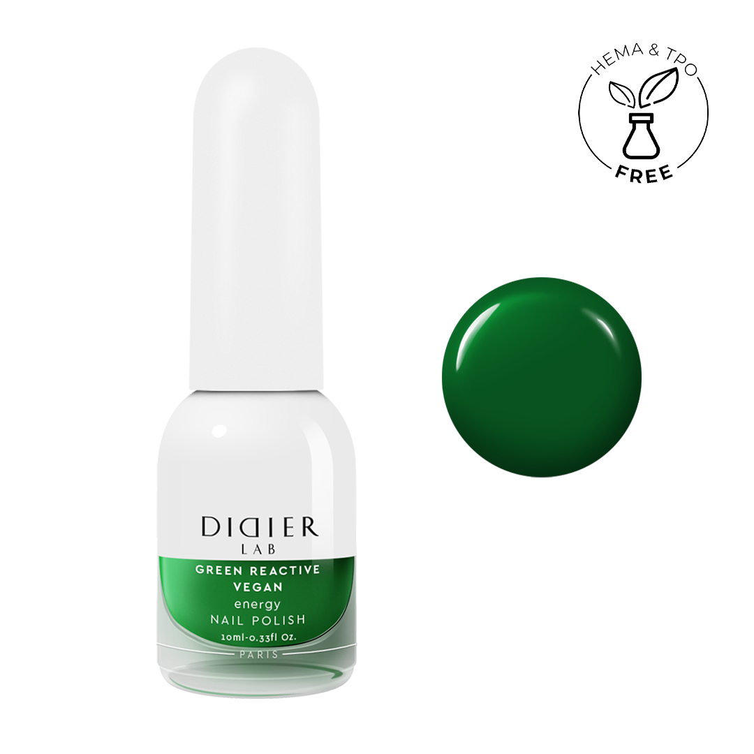 Smalto per unghie, Green reactive, Vegan, energy, Didier Lab, 10ml