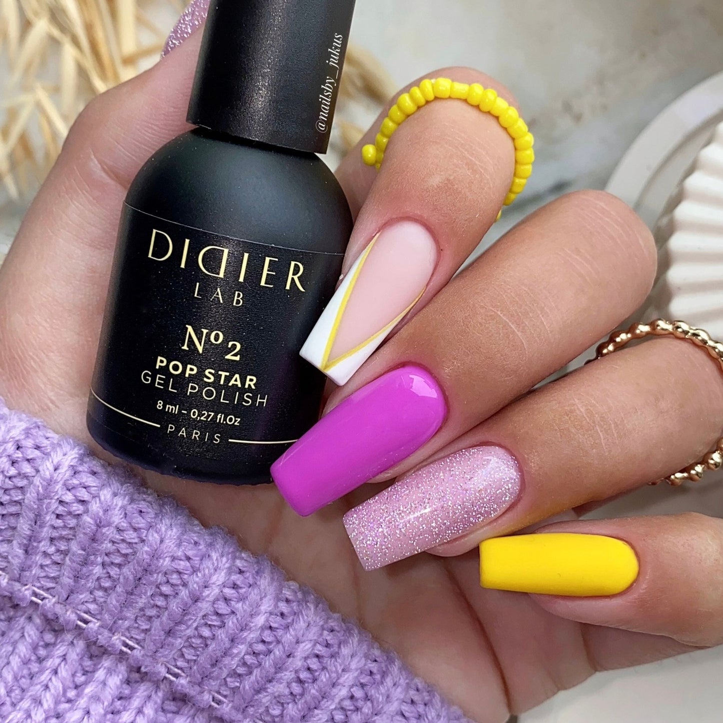 Smalto semipermanente, POP Star, No2, HEMA & TPO free, Didier Lab, 8ml