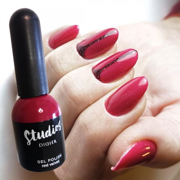 Smalto semipermanente, Studios, TPO free, red velvet, Didier Lab, 8ml