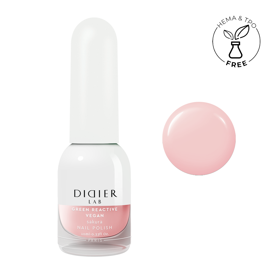 Smalto per unghie, Green reactive, Vegan, sakura, Didier Lab, 10ml