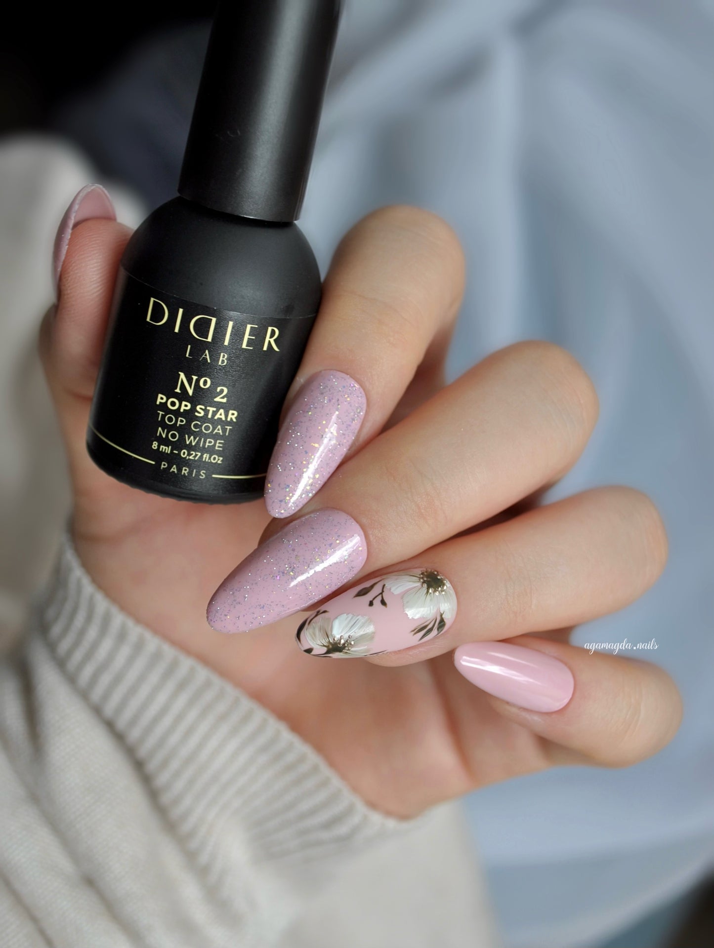 Top coat no wipe "Didier Lab", HEMA & TPO free, Pop Star, No2