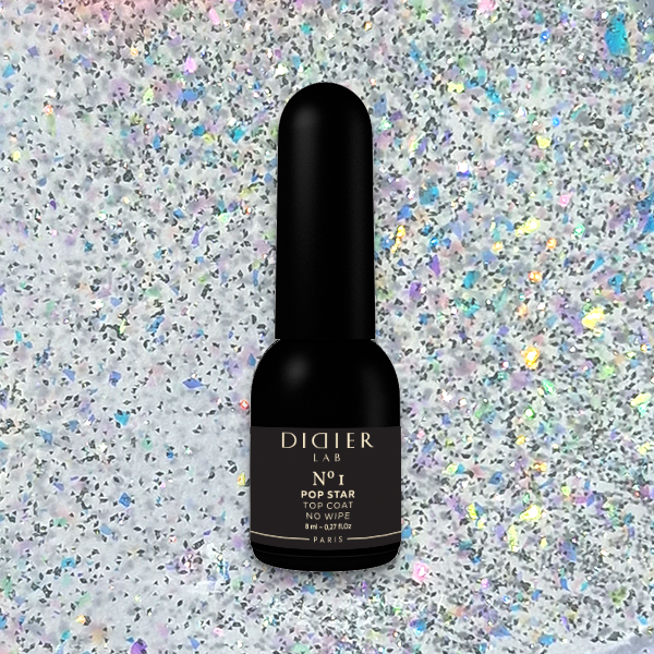 Top coat no wipe "Didier Lab", HEMA & TPO free, Pop Star, No1