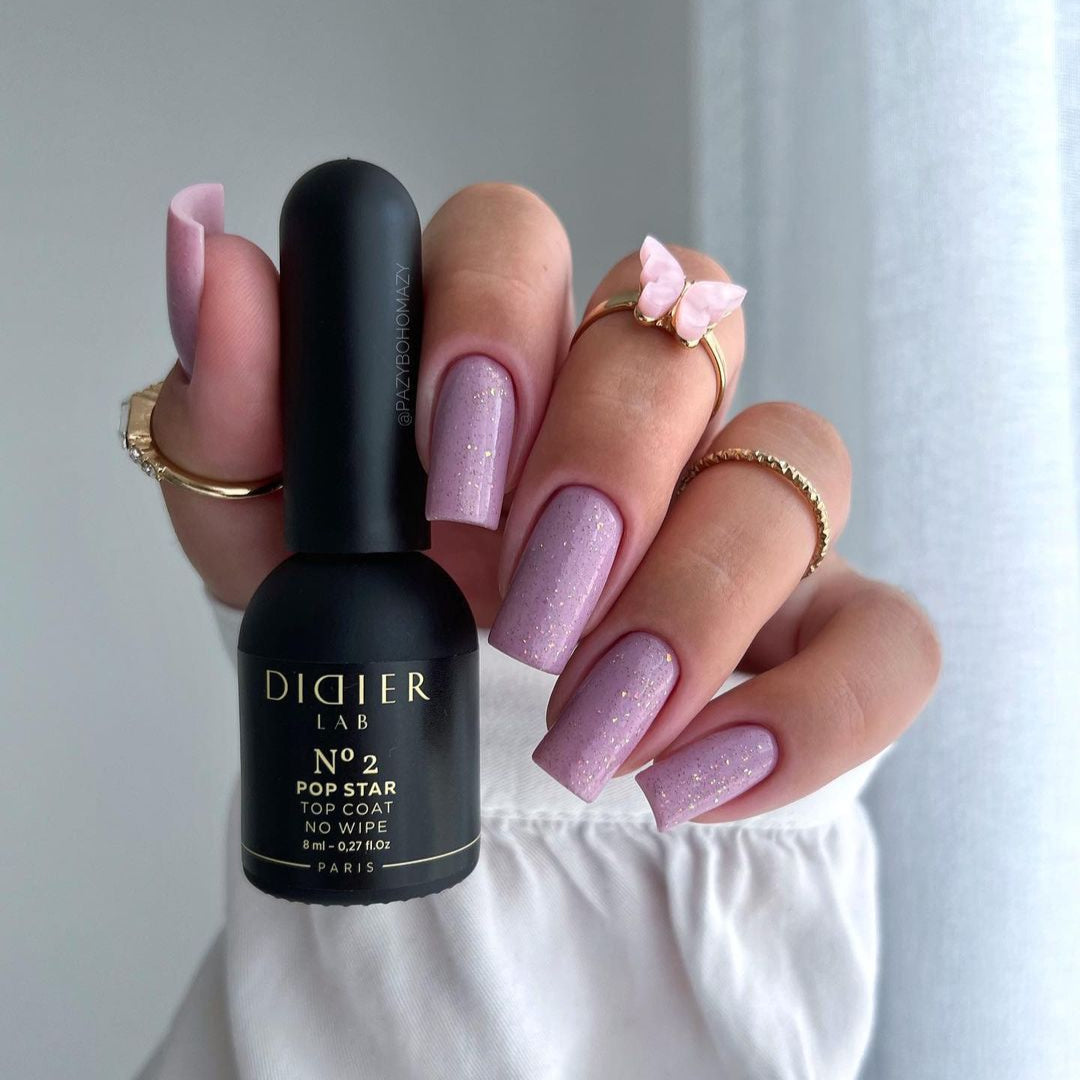 Top coat no wipe "Didier Lab", HEMA & TPO free, Pop Star, No2