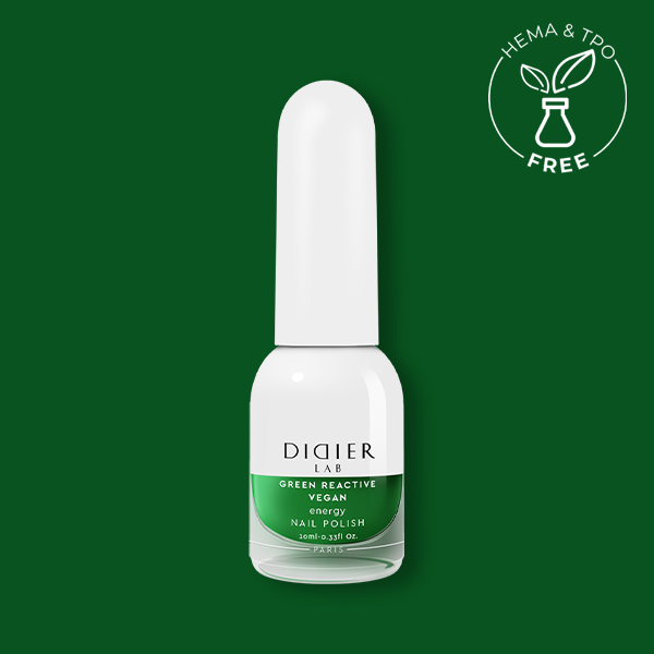 Smalto per unghie, HEMA & TPO free, Green reactive, Vegan, energy, Didier Lab, 10ml