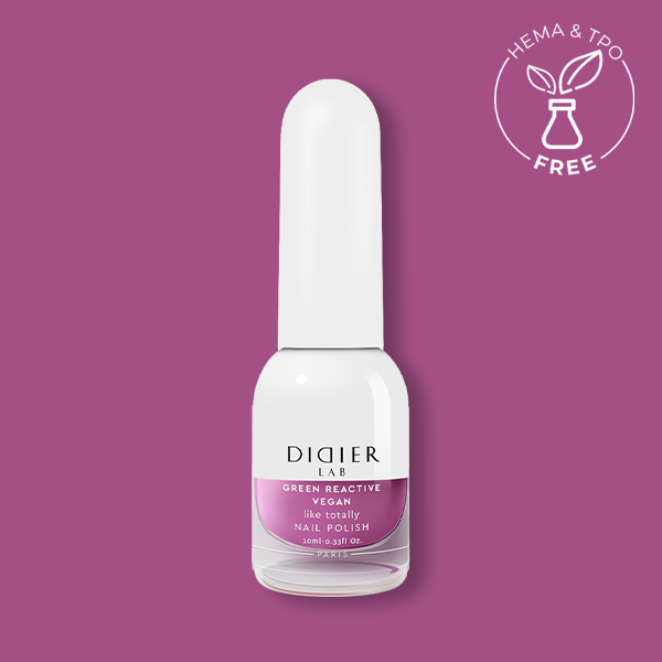 Smalto per unghie, HEMA & TPO free, Green reactive, Vegan, like totally, Didier Lab, 10ml