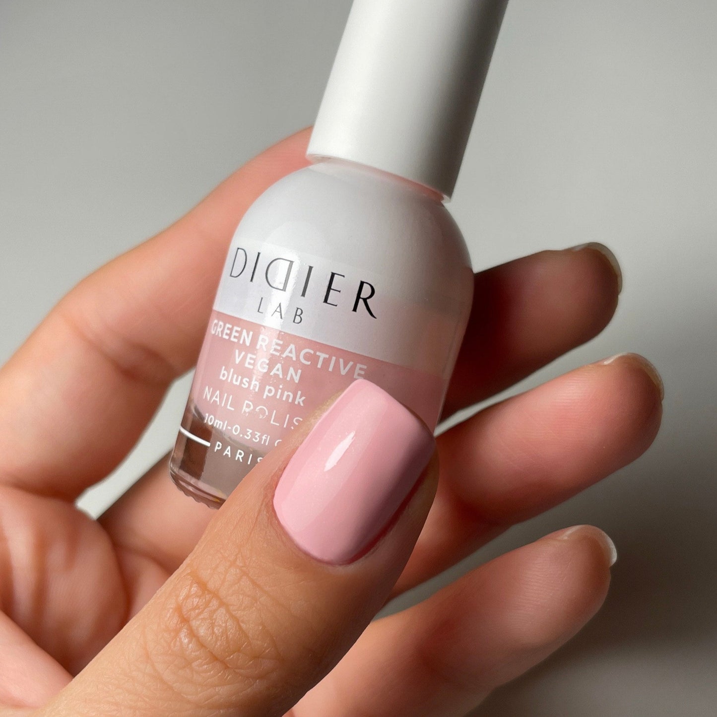 Smalto per unghie, HEMA & TPO free, Green reactive, Vegan, blush pink, Didier Lab, 10ml