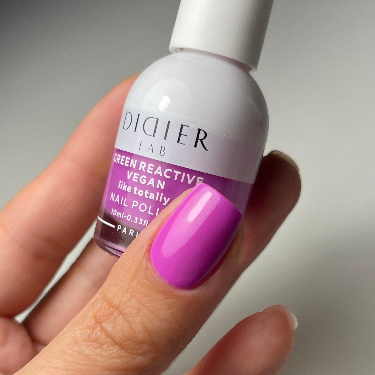 Smalto per unghie, HEMA & TPO free, Green reactive, Vegan, like totally, Didier Lab, 10ml