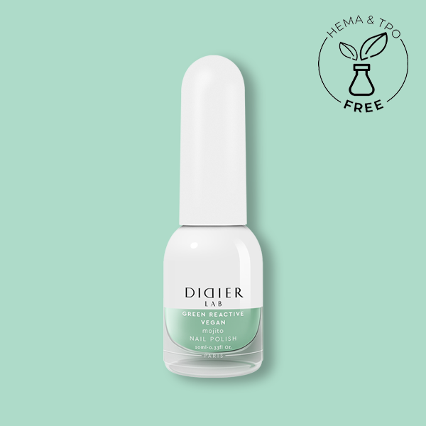 Smalto per unghie, HEMA & TPO free, Green reactive, Vegan, mojito, Didier Lab, 10ml