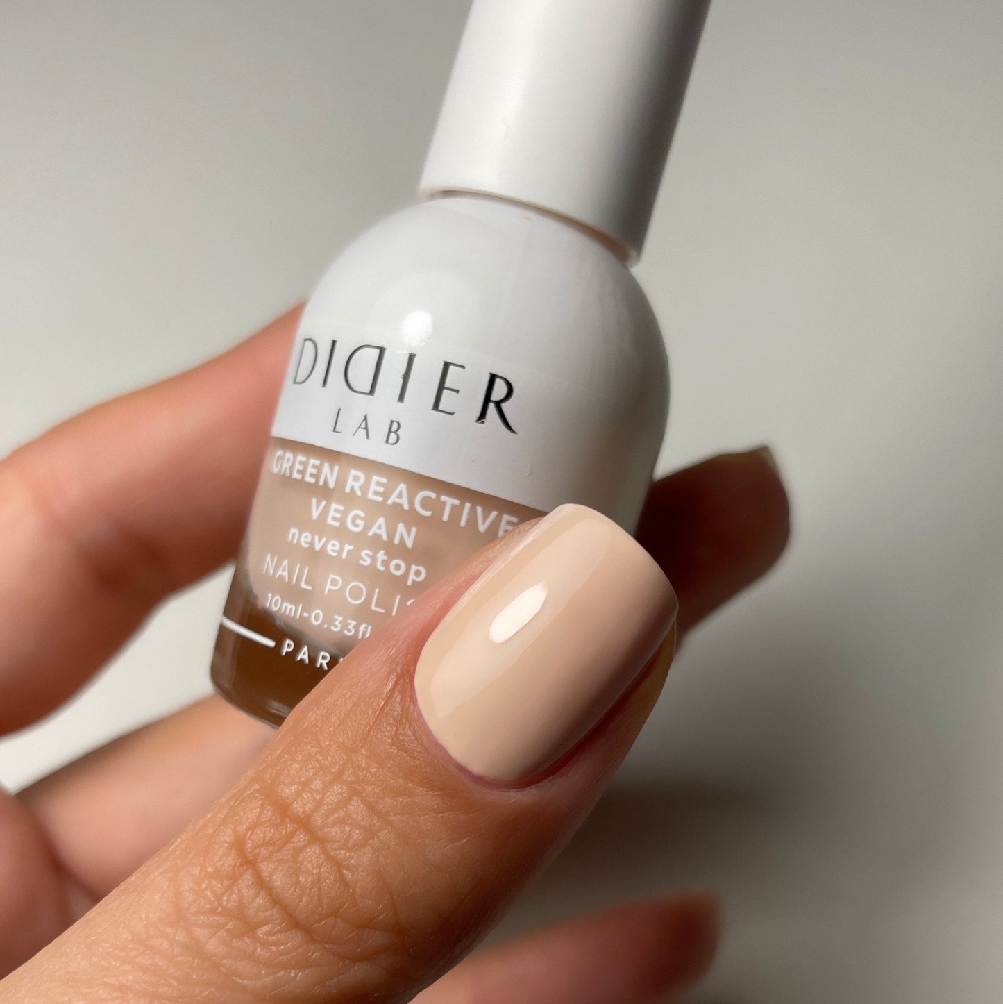 Smalto per unghie, HEMA & TPO free, Green reactive, Vegan, never stop, Didier Lab, 10ml