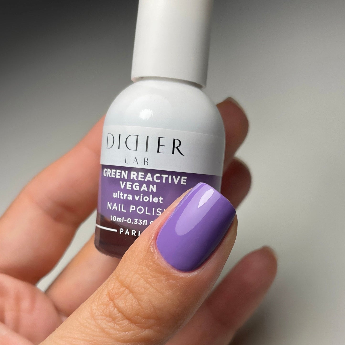 Smalto per unghie, Green reactive, Vegan, ultra violet, Didier Lab, 10ml
