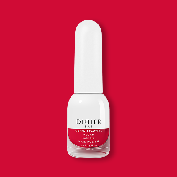 Smalto per unghie, HEMA & TPO free, Green reactive, Vegan, wild fire, Didier Lab, 10ml