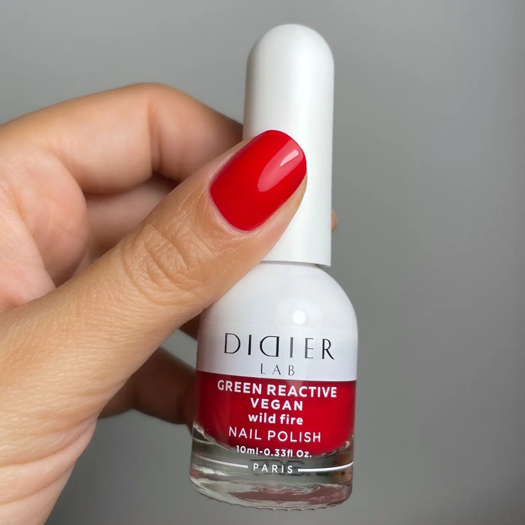 Smalto per unghie, HEMA & TPO free, Green reactive, Vegan, wild fire, Didier Lab, 10ml