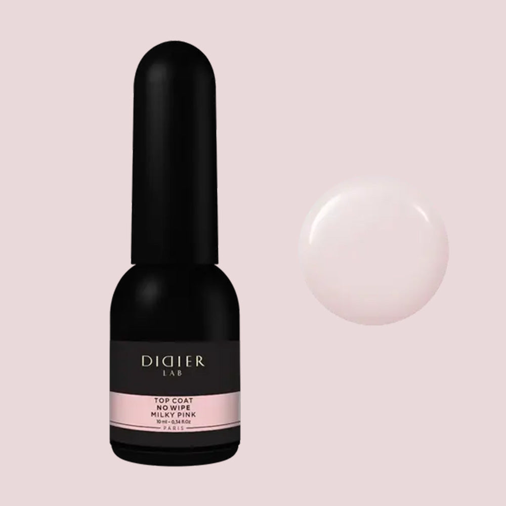 Top coat no wipe, Milky Pink, Didier lab, 10ml