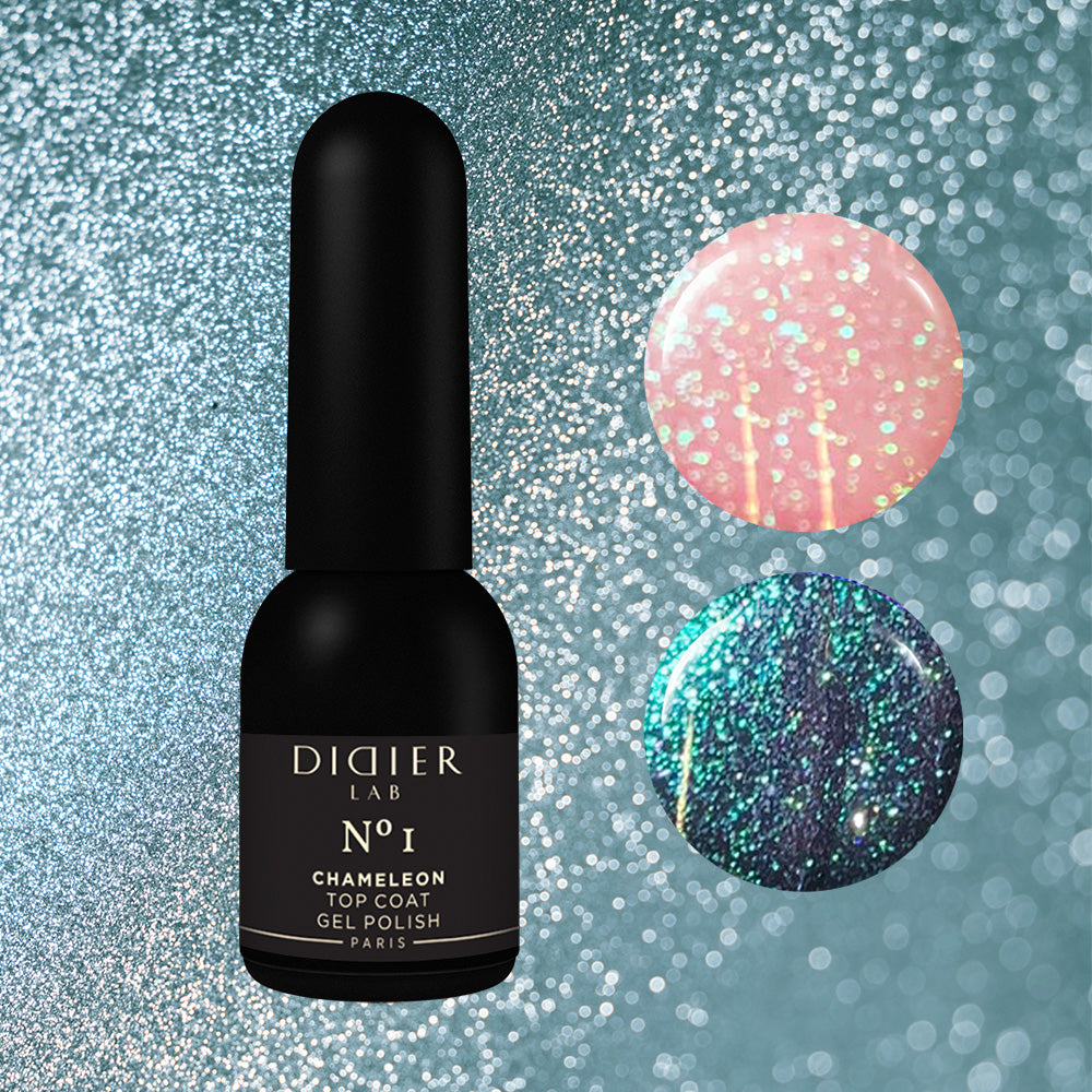 Top coat semipermanente, Hema&TPO free, Chameleon, No1, Didier Lab, 10ml