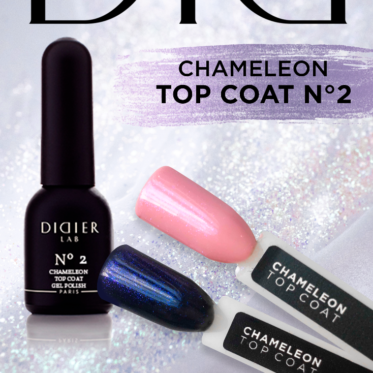 Top coat semipermanente, Chameleon, No2, Didier Lab, 10ml