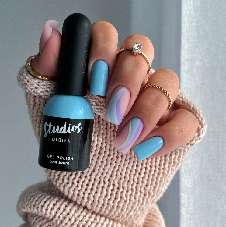 Smalto semipermanente, Studios, TPO free, coat azure, Didier Lab, 8ml