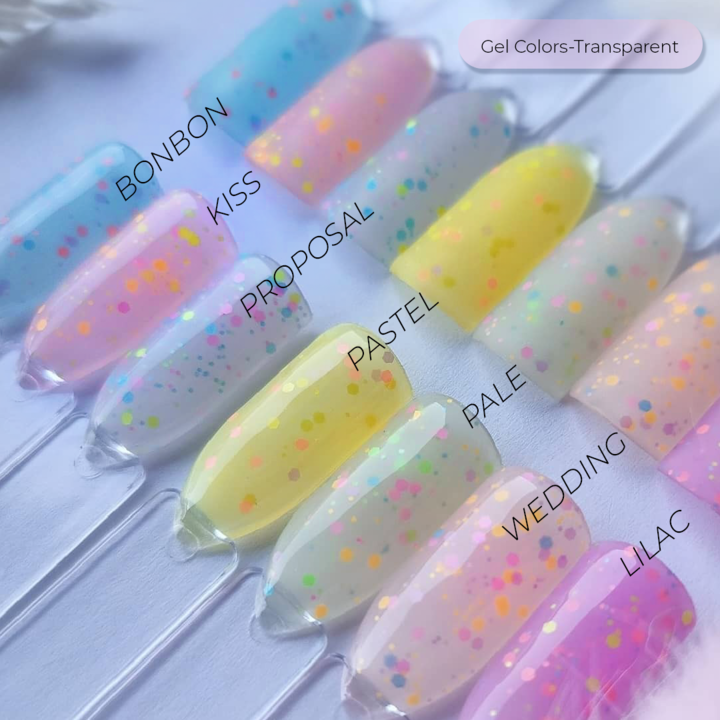 Smalto semipermanente, Confetti, Pastel, Didier Lab, 10ml