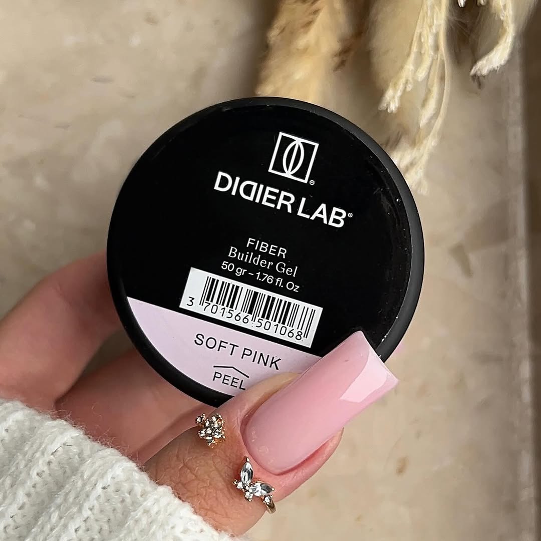 Fiber builder gel "Didier Lab", HEMA & TPO free, Soft Pink, 50gr