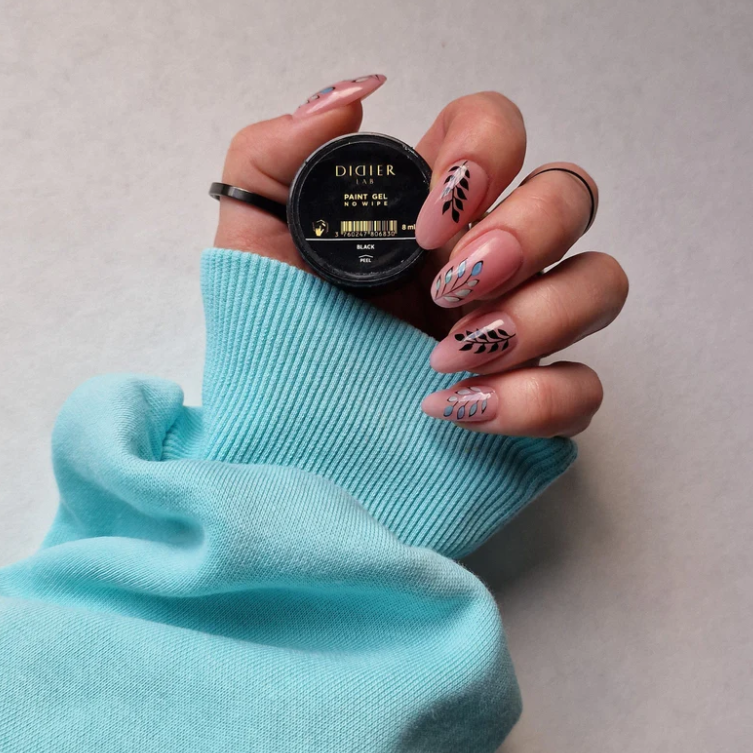 Gel per nail art, no wipe, nero, Didier lab, 8ml