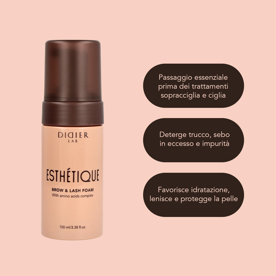 Schiuma detergente per sopracciglia e ciglia, Didier Lab Esthétique, 100ml, 1pz