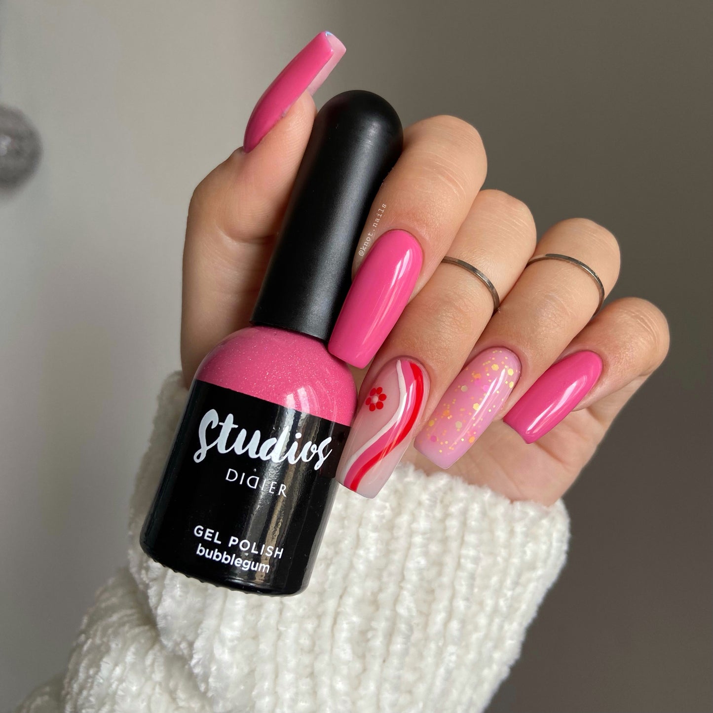 Smalto semipermanente, Studios, TPO & HEMA free, Bubblegum, Didier Lab, 8ml
