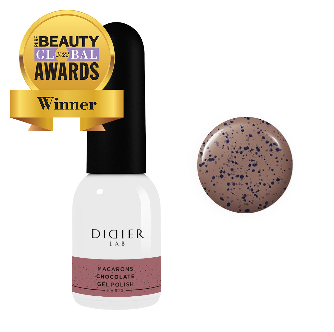 Smalto semipermanente, Macarons, Chocolate, TPO & HEMA free, Didier Lab, 10ml