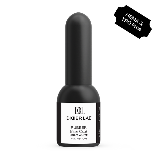 Base semipermanente, Rubber, light white, TPO & HEMA free, Didier Lab, 10ml