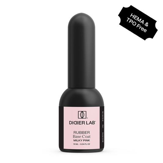 Base semipermanente, Rubber, milky pink, TPO & HEMA free, Didier Lab, 10ml