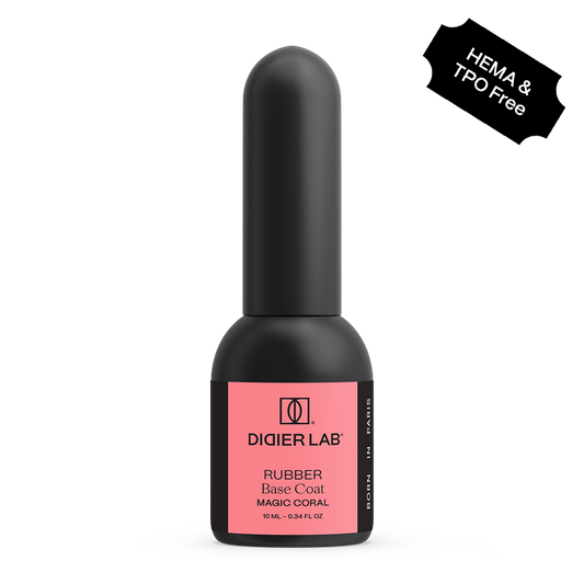Base semipermanente, HEMA & TPO free, Rubber base, magic coral, 10ml
