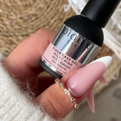 Base semipermanente, Fiber, Milky Pink, HEMA & TPO free, Didier Lab, 10ml