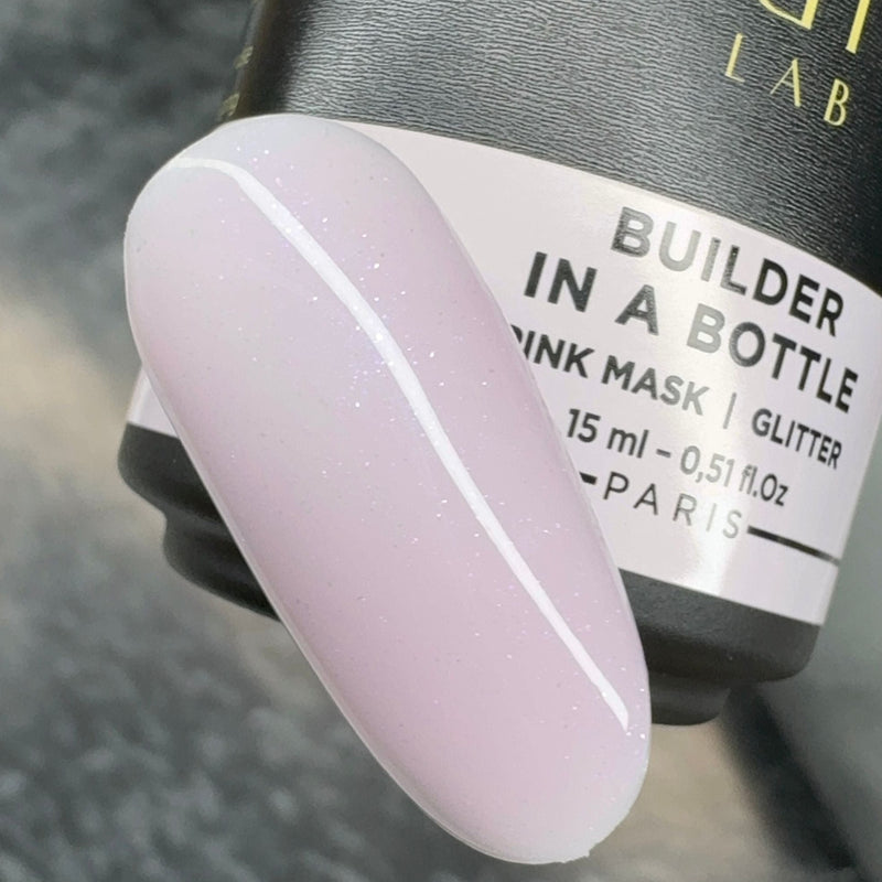 Builder Gel in boccetta, Pink Mask Glitter, Didier Lab, 15ml