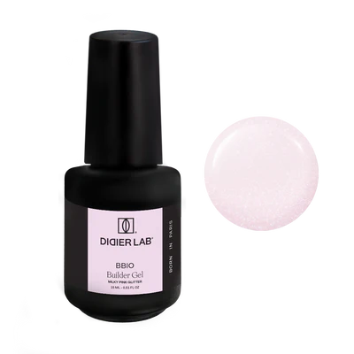 Builder Gel BBIO "Didier Lab" HEMA & TPO free, Milky Pink Glitter, 15ml