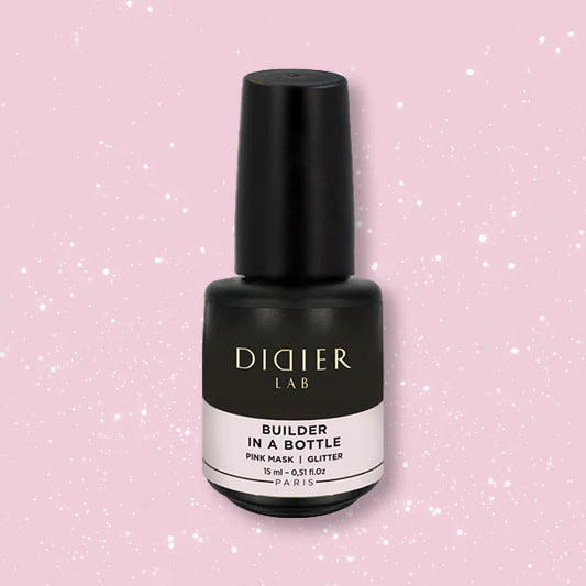 Builder Gel in boccetta, Pink Mask Glitter, Didier Lab, 15ml