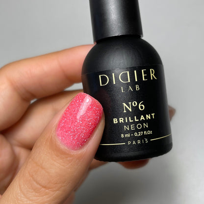 Smalto semipermanente, HEMA &TPO free, Brillant NEON, No6, Didier Lab, 8ml