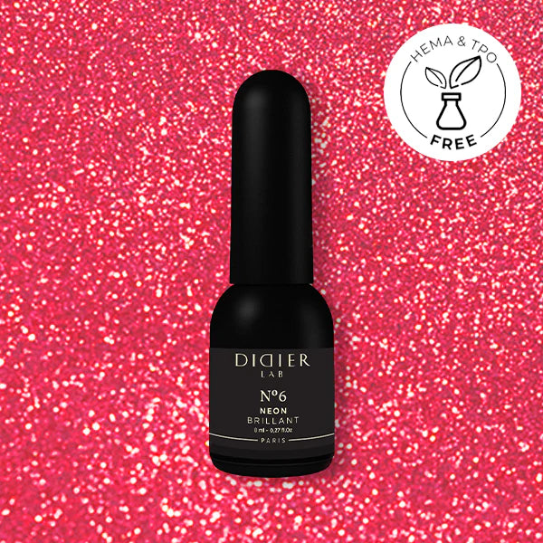 Smalto semipermanente, HEMA &TPO free, Brillant NEON, No6, Didier Lab, 8ml