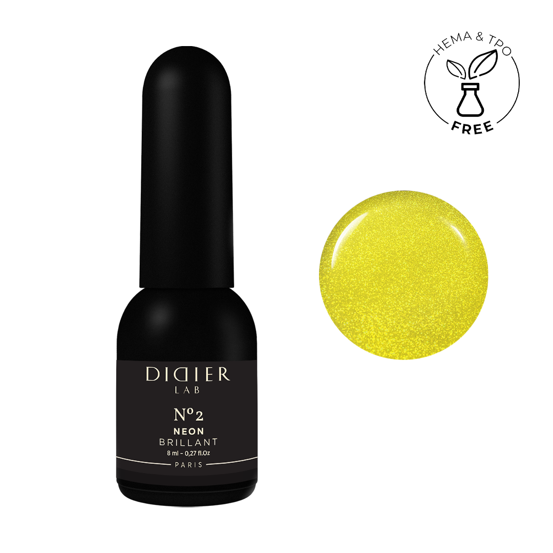 Smalto semipermanente, Brillant NEON, No2, Didier Lab, 8ml