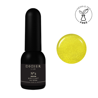 Smalto semipermanente, Brillant NEON, No2, Didier Lab, 8ml