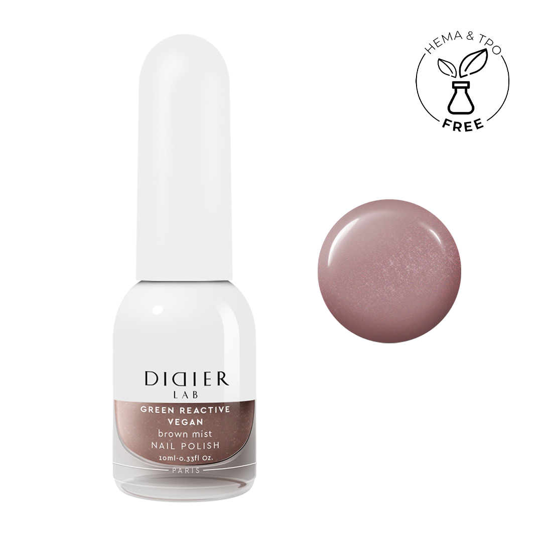Smalto per unghie, Green reactive, Vegan, brown mist, Didier Lab, 10ml