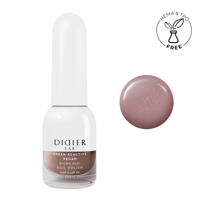 Smalto per unghie, Green reactive, Vegan, brown mist, Didier Lab, 10ml