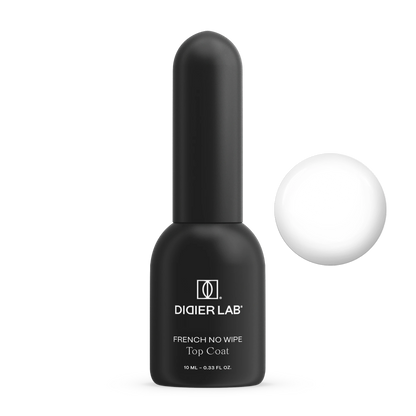 Top coat semipermanente, French, No Wipe, HEMA & TPO free, Didier Lab, 10ml
